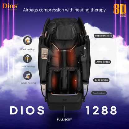 [Pre-Order 6-30-2026] Kahuna Dios 1288 Massage Chair, 8D AI Dual Core (4D+4D) with Air Float System, Precision Human-Like Massage - Pre Order