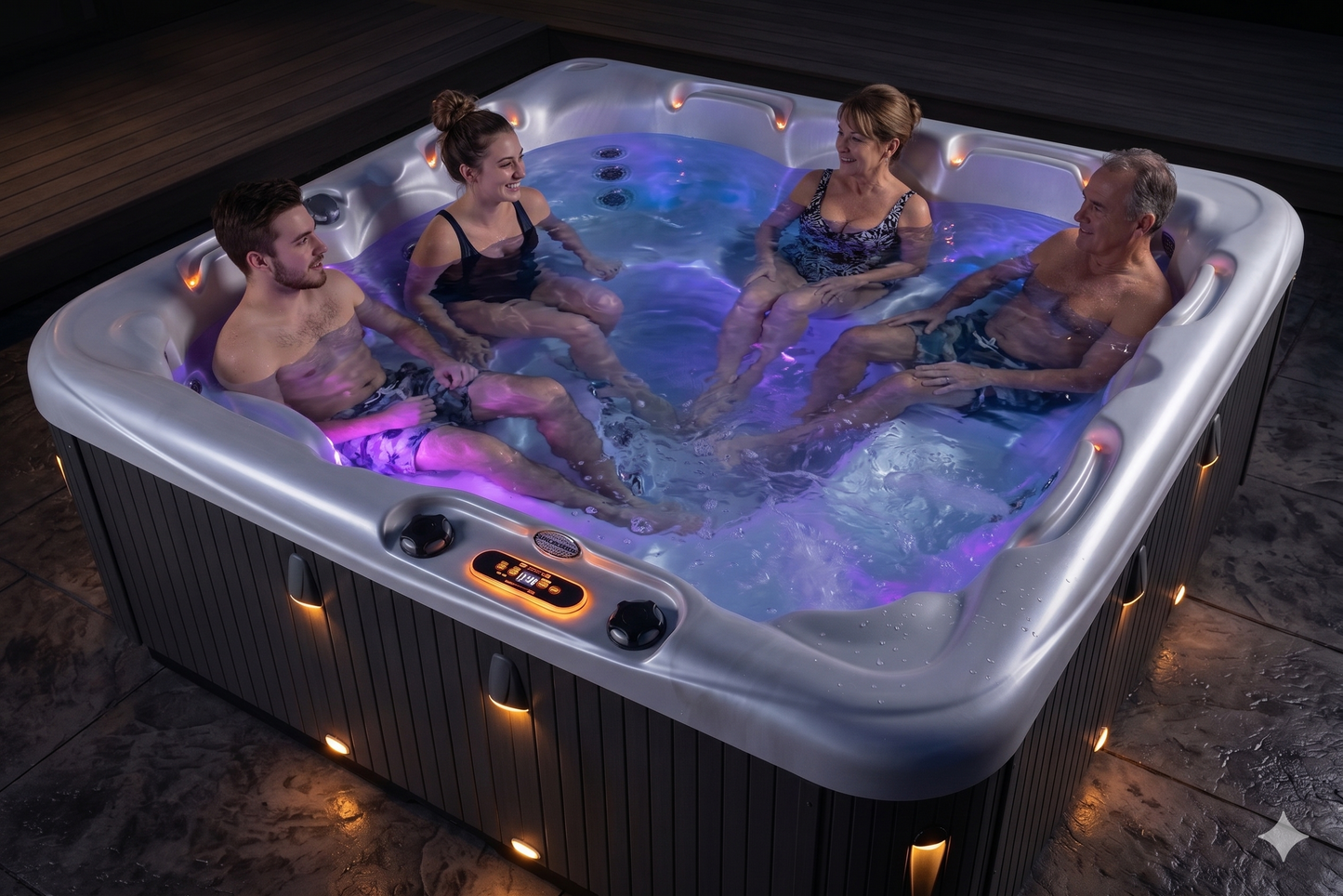 Aurevia LuminaTherm™ 4-Person Hot Tub Spa