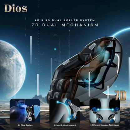 Kahuna Dios 7300 Massage Chair 7D Dual Core Air Roller SL-track